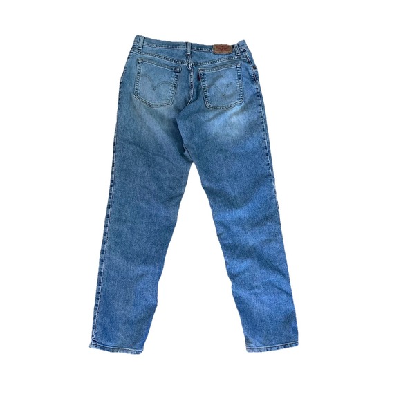 3/$25 Levi's 550 Classic Relaxed Tapered Fit Women's Jeans 14 Long Distressed - Picture 2 of 11